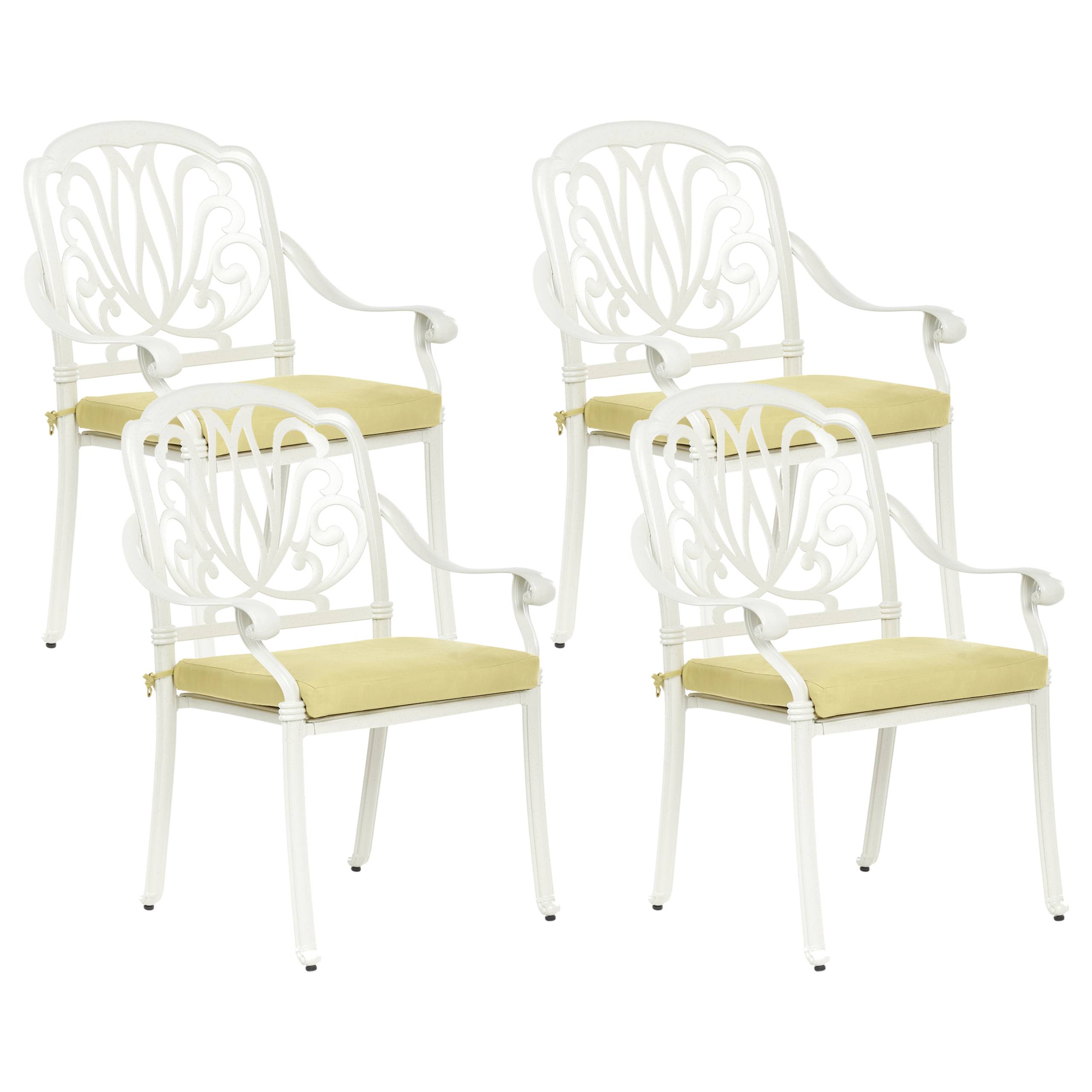 Beliani - Chaise de jardin Aluminium Blanc cassé ANCONA - Beliani - Imagen 2