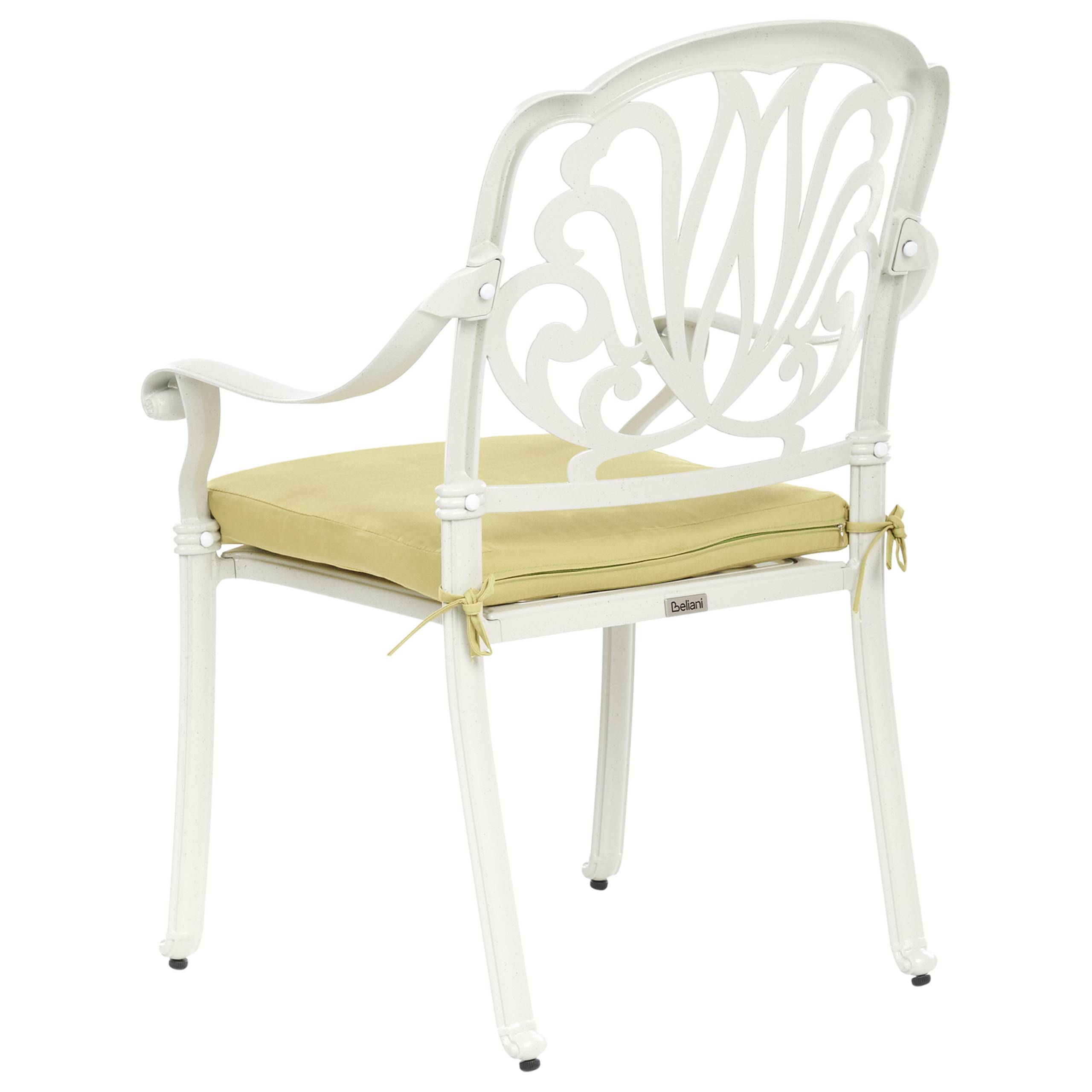 Beliani - Chaise de jardin Aluminium Blanc cassé ANCONA - Beliani - Imagen 6
