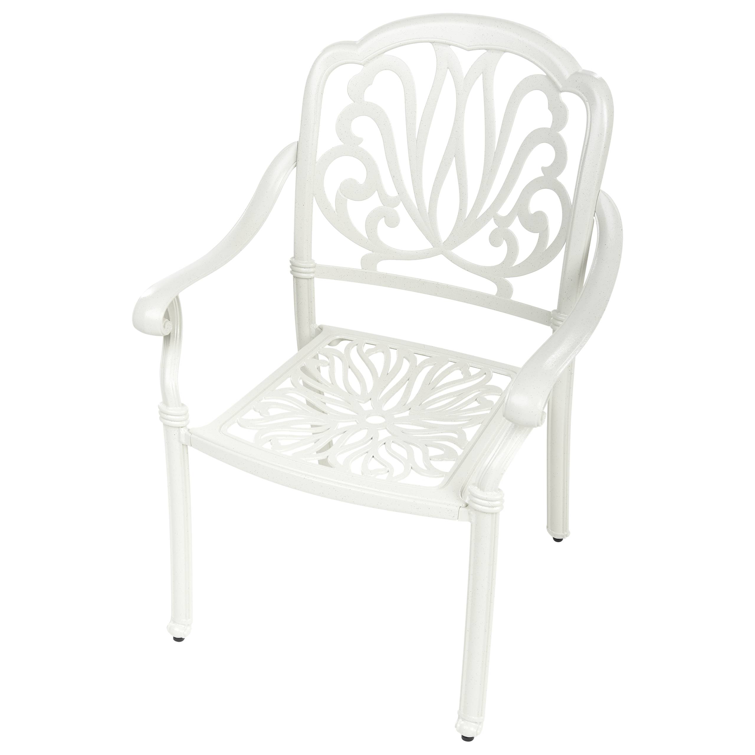 Beliani - Chaise de jardin Aluminium Blanc cassé ANCONA - Beliani - Imagen 8