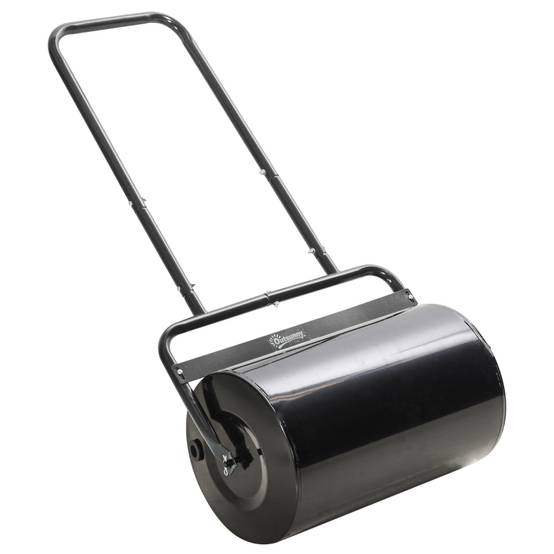 Rouleau à gazon en acier 38L pour jardin et semis Noir 50 cm – ComfortXL Outdoor Living - Image 2