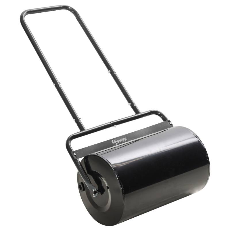 Rouleau à gazon en acier 38L pour jardin et semis Noir 50 cm – ComfortXL Outdoor Living - Image 2