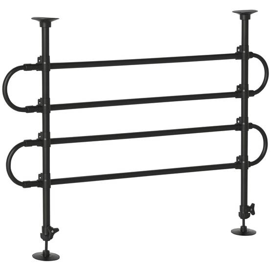 Barrière sécurité chien voiture, grille acier universelle coffre, L/H réglables 87-135x60-105cm, noire - Image 1
