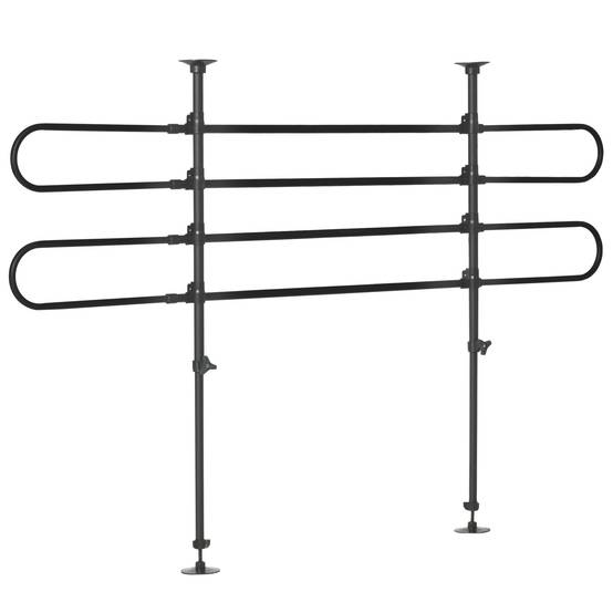 Barrière sécurité chien voiture, grille acier universelle coffre, L/H réglables 87-135x60-105cm, noire - Image 2