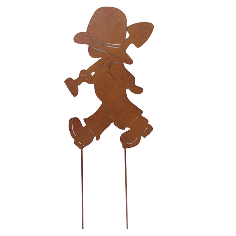 Fleur - Déco de jardin enfant pelle 56cm en métal - Fleur