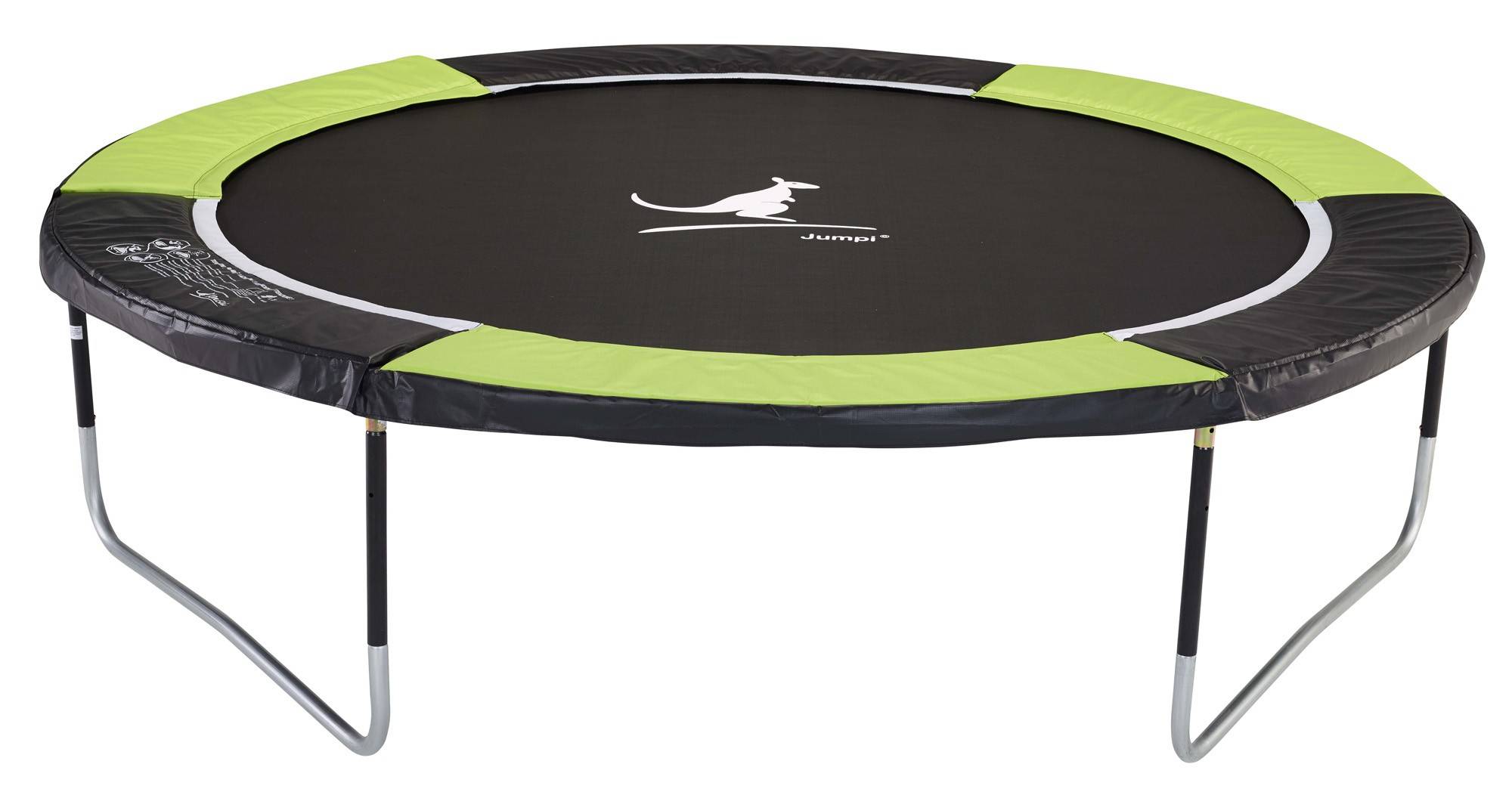 Kangui - Trampoline jardin Ø 300 cm + filet + échelle - JUMPI 300 - Noir/Vert Kangui - Image 8