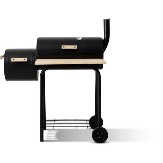 COOKINGBOX - Fumoir à charbon Cookingbox double foyers cylindriques, cheminée verticale, grille chromée - COOKINGBOX - Image 3