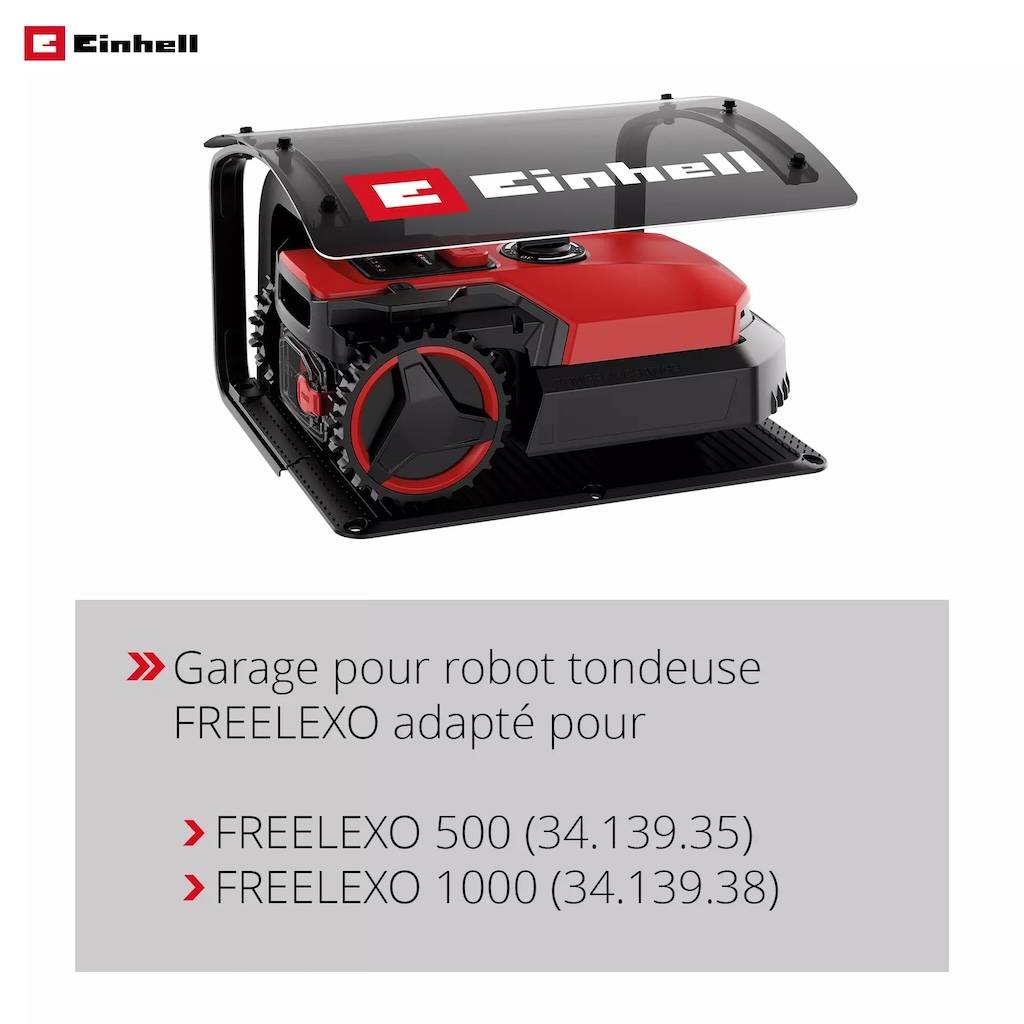Einhell - Abri pour robot-tondeuse – Toit en plastique et support acier – 51 x 60 x 37 cm – 6 fixations incluses - Image 3