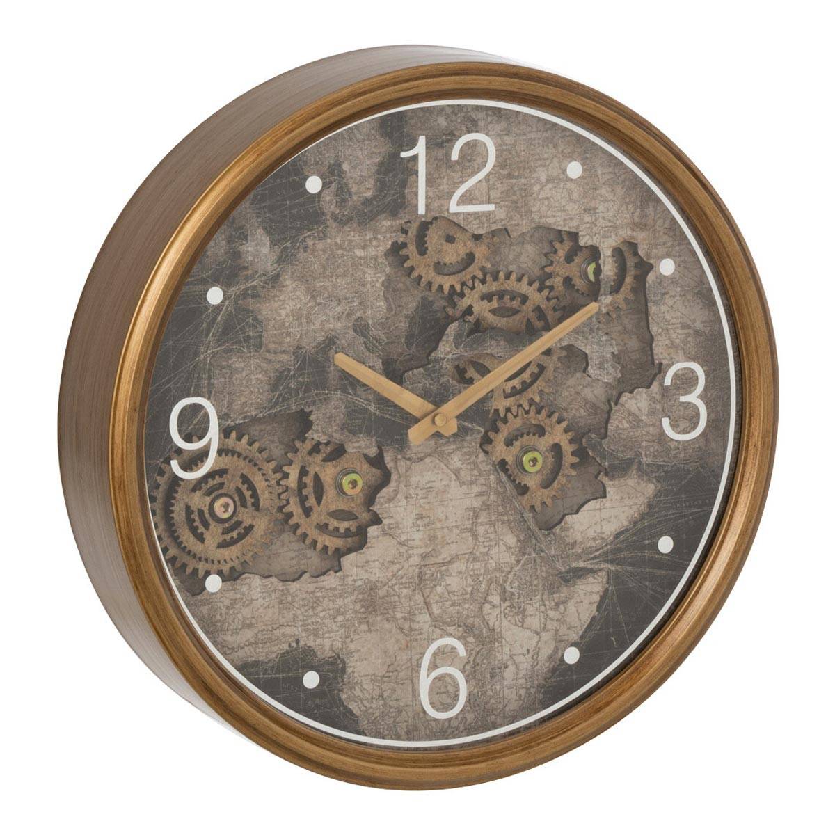 Horloge Murale "Carte Europe" 39cm Or - Image 1