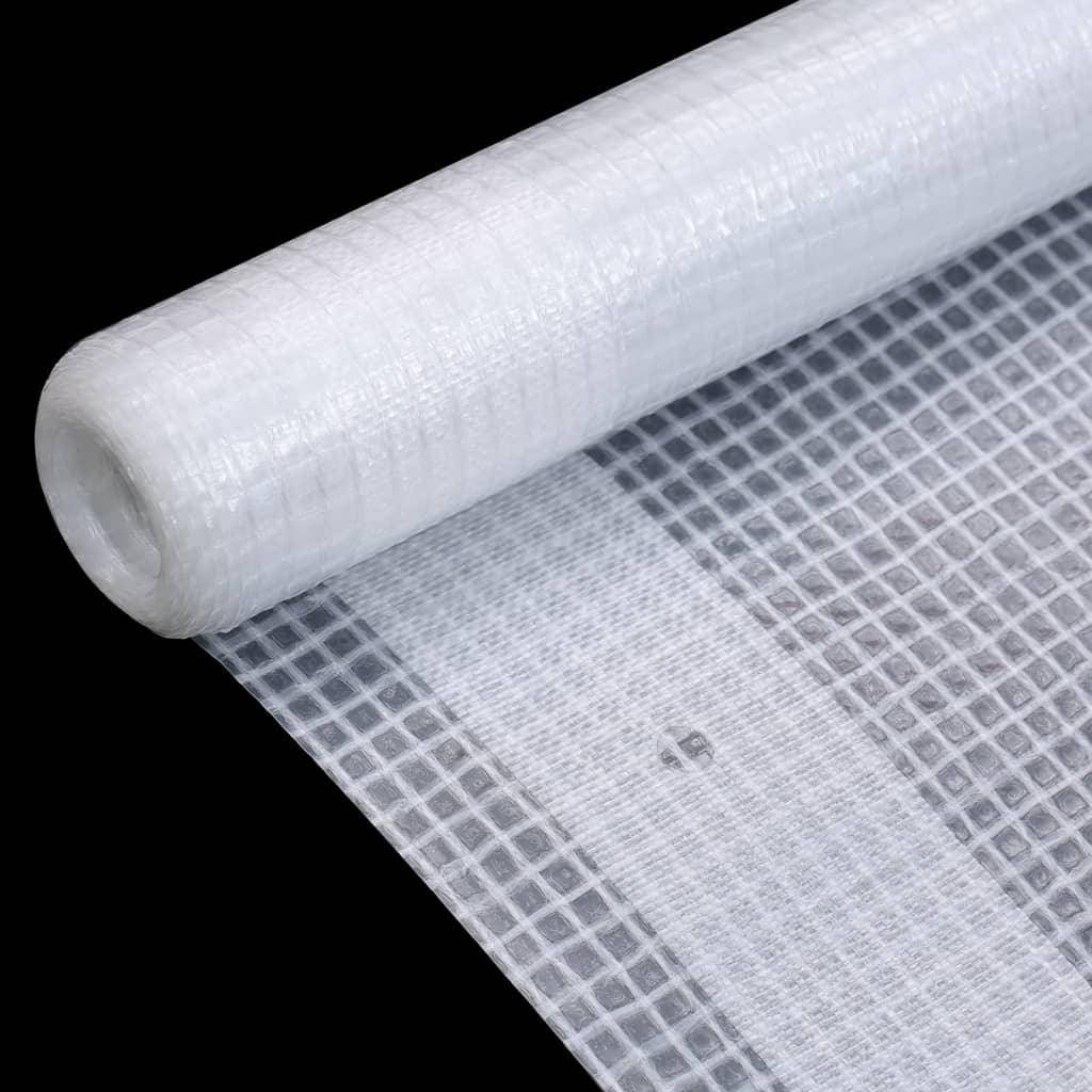 Helloshop26 - Lot de 2 bâches construction de serres bâches de camping protection de meubles de jardin remorques jardin extérieur 260 g/m² 2x4 m blanc - Imagen 2