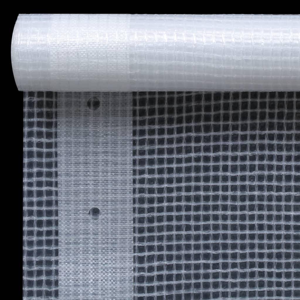 Helloshop26 - Lot de 2 bâches construction de serres bâches de camping protection de meubles de jardin remorques jardin extérieur 260 g/m² 2x4 m blanc - Imagen 1