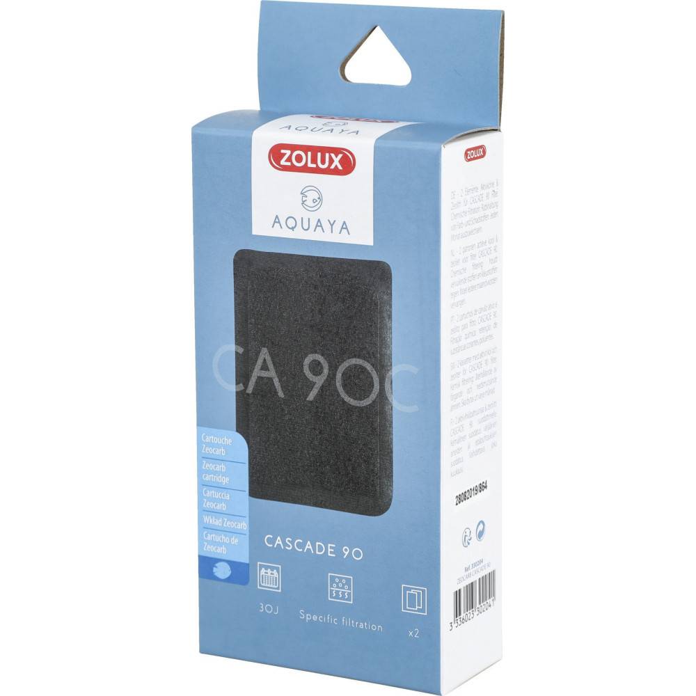Zolux - Filtre pour pompe cascade 90, filtre CA 90 C cartouche zeocarb x 2 pour aquarium. - Imagen 3