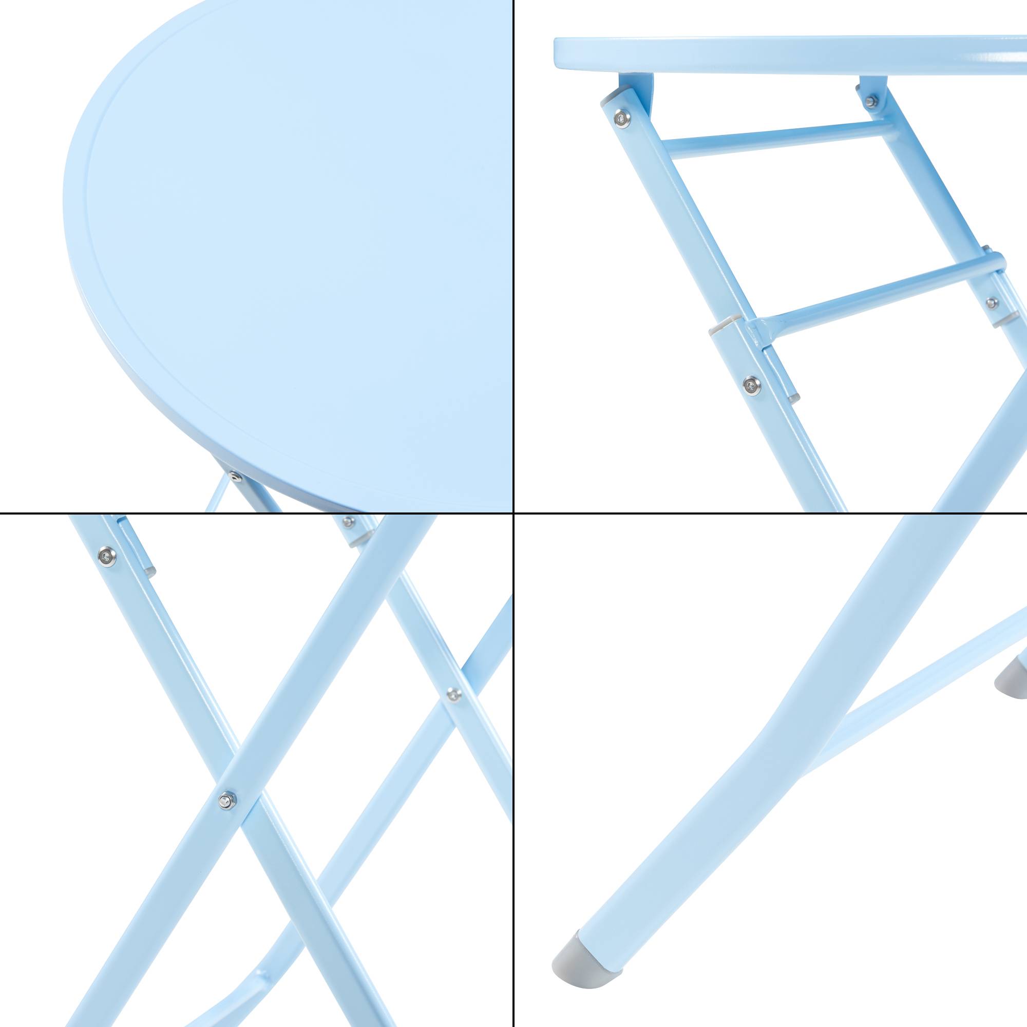 [en.casa] - Table de jardin pliante Sande 71 x 62 cm bleu ciel [en.casa] - Image 7