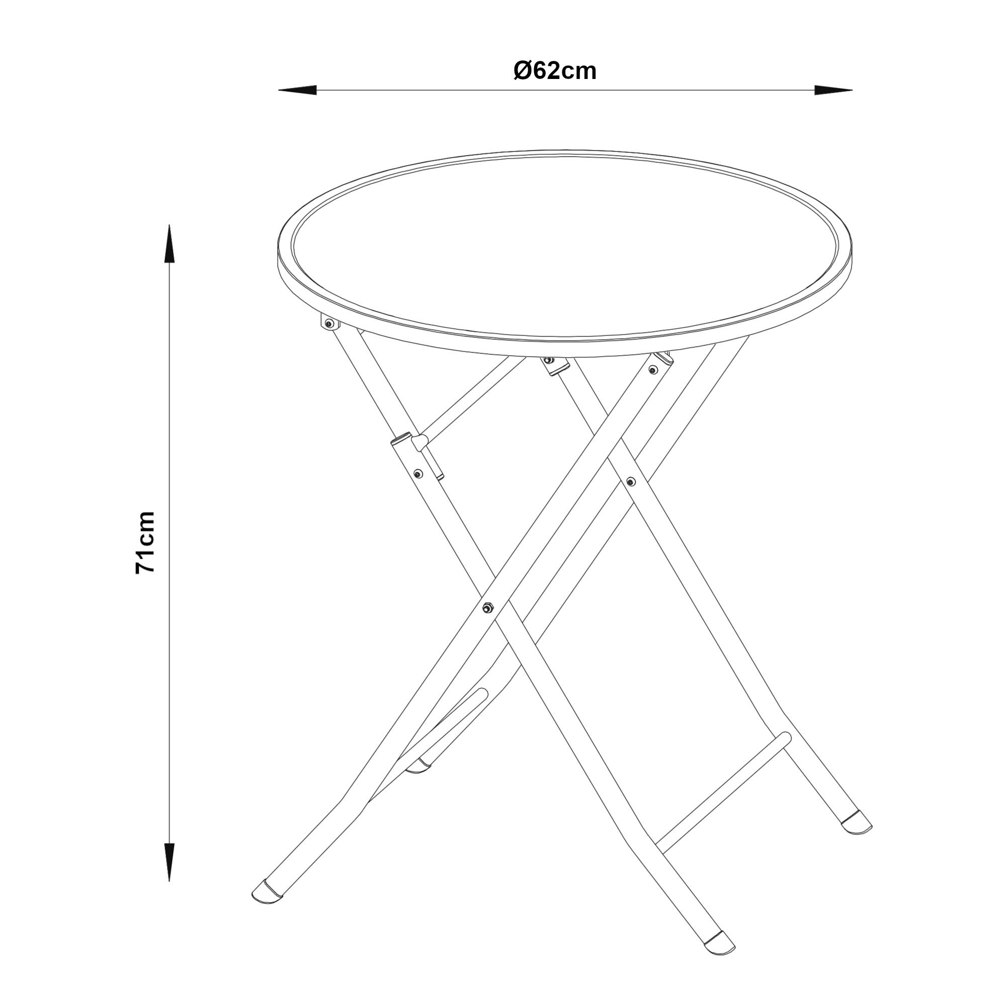 [en.casa] - Table de jardin pliante Sande 71 x 62 cm bleu ciel [en.casa] - Image 4