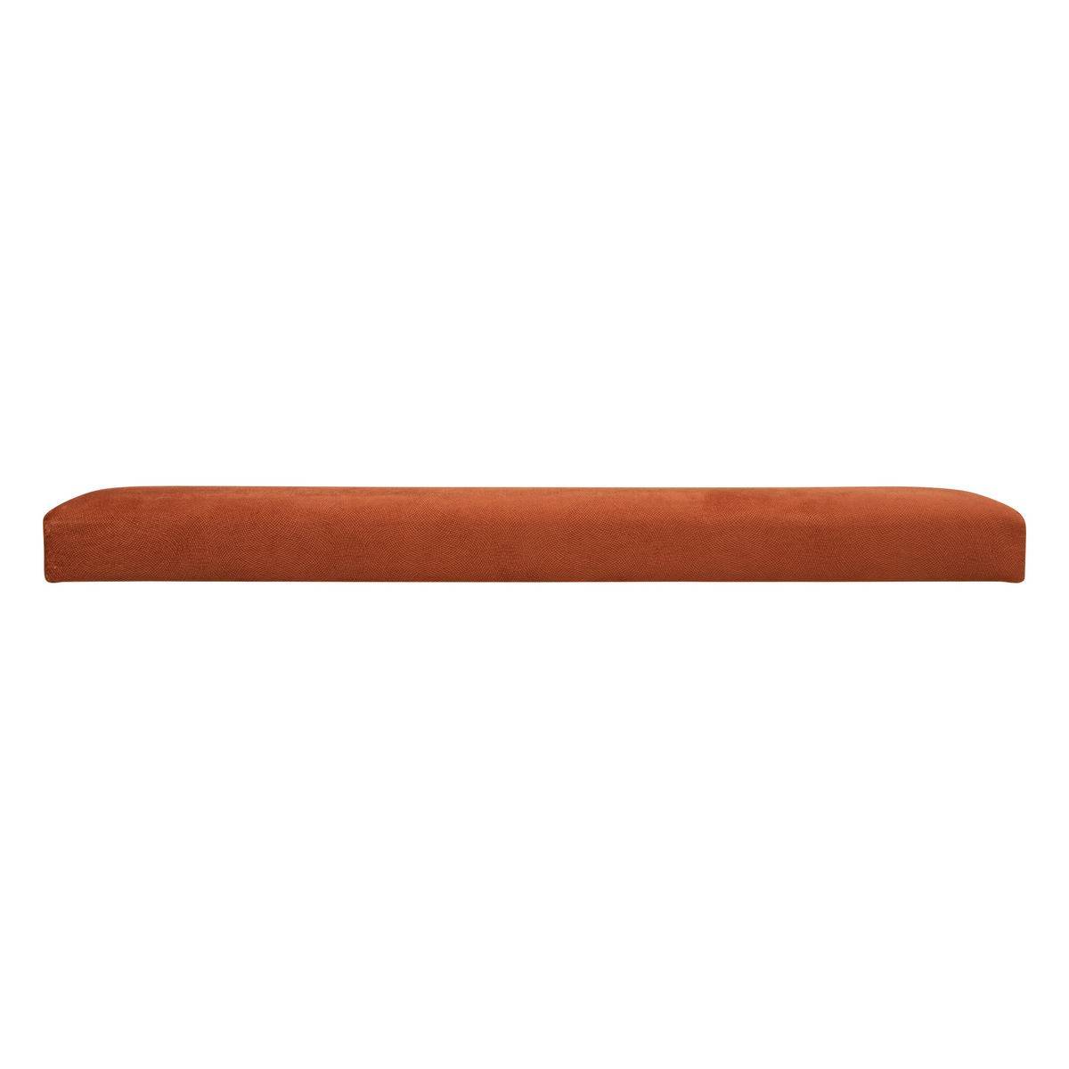 Atmosphera - Pouf pliant double "Lilou" en velours 76x38cm ambre - Atmosphera Créateur d'intérieur - Image 4
