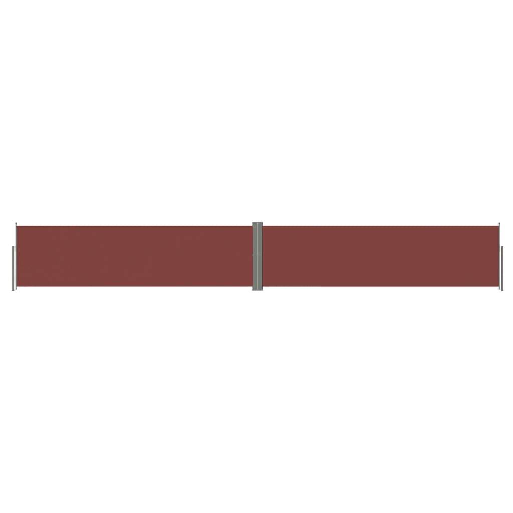 Helloshop26 - Auvent paravent store brise-vue latéral rétractable de patio jardin terrasse balcon protection visuelle écran 140 x 1000 cm marron - Imagen 1