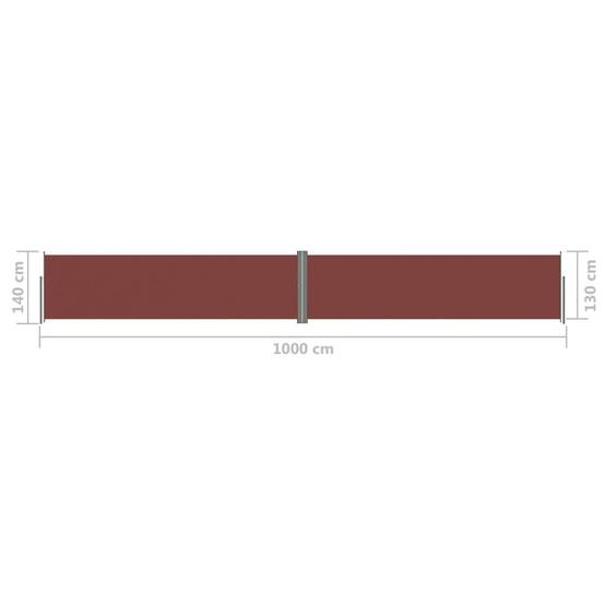 Helloshop26 - Auvent paravent store brise-vue latéral rétractable de patio jardin terrasse balcon protection visuelle écran 140 x 1000 cm marron - Imagen 6