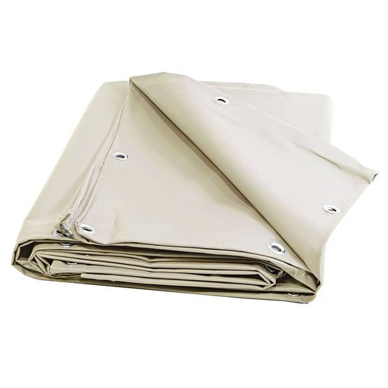 Bâche pour Carport Ivoire 4x5 m XP640CP - Garantie 10 ans - Toile PVC étanche pour abri de voiture - Made in France TECPLAST - Imagen 1
