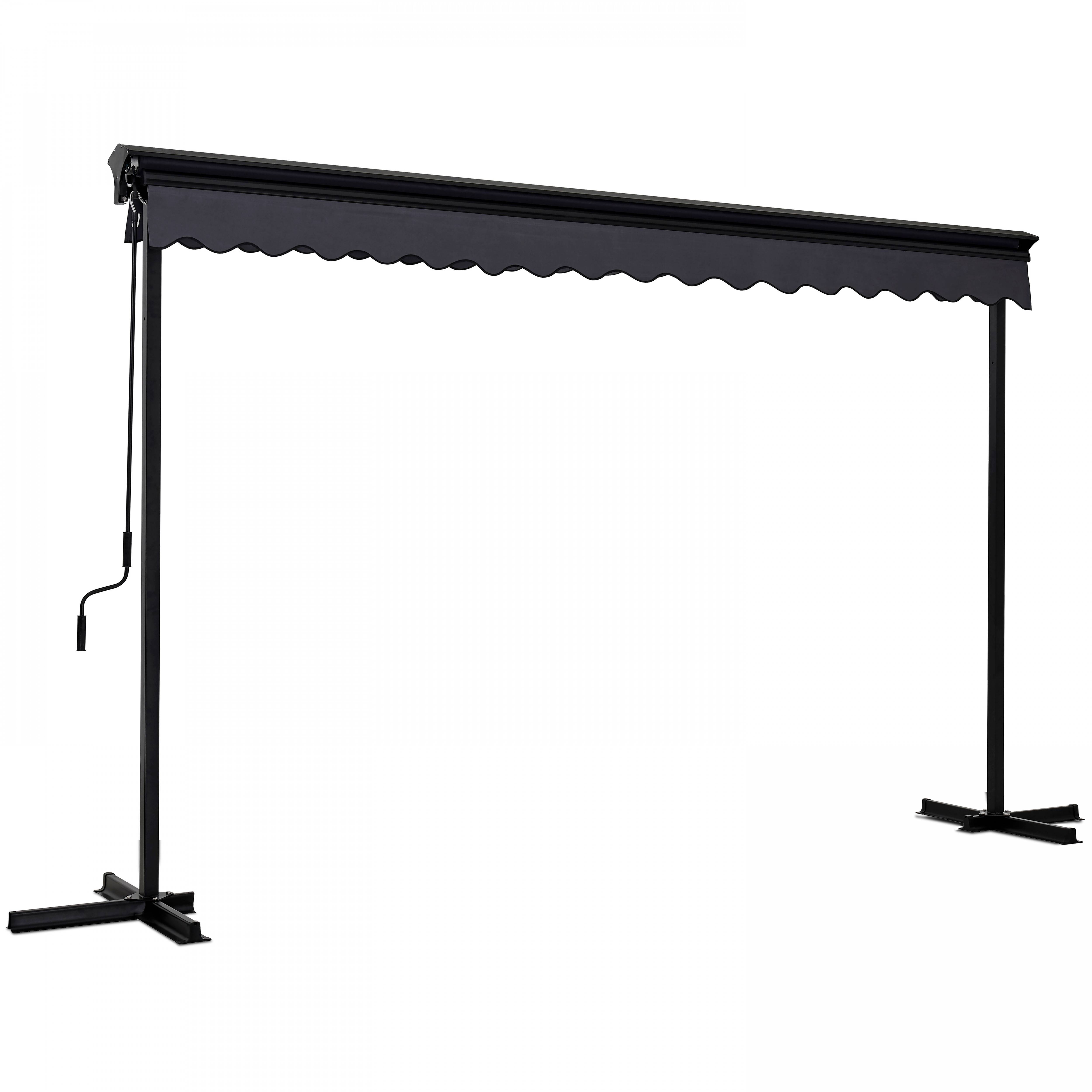 Oviala - Store mobile électrique 4x3m et 4 dalles lestées gris Delgada - Oviala - Imagen 5