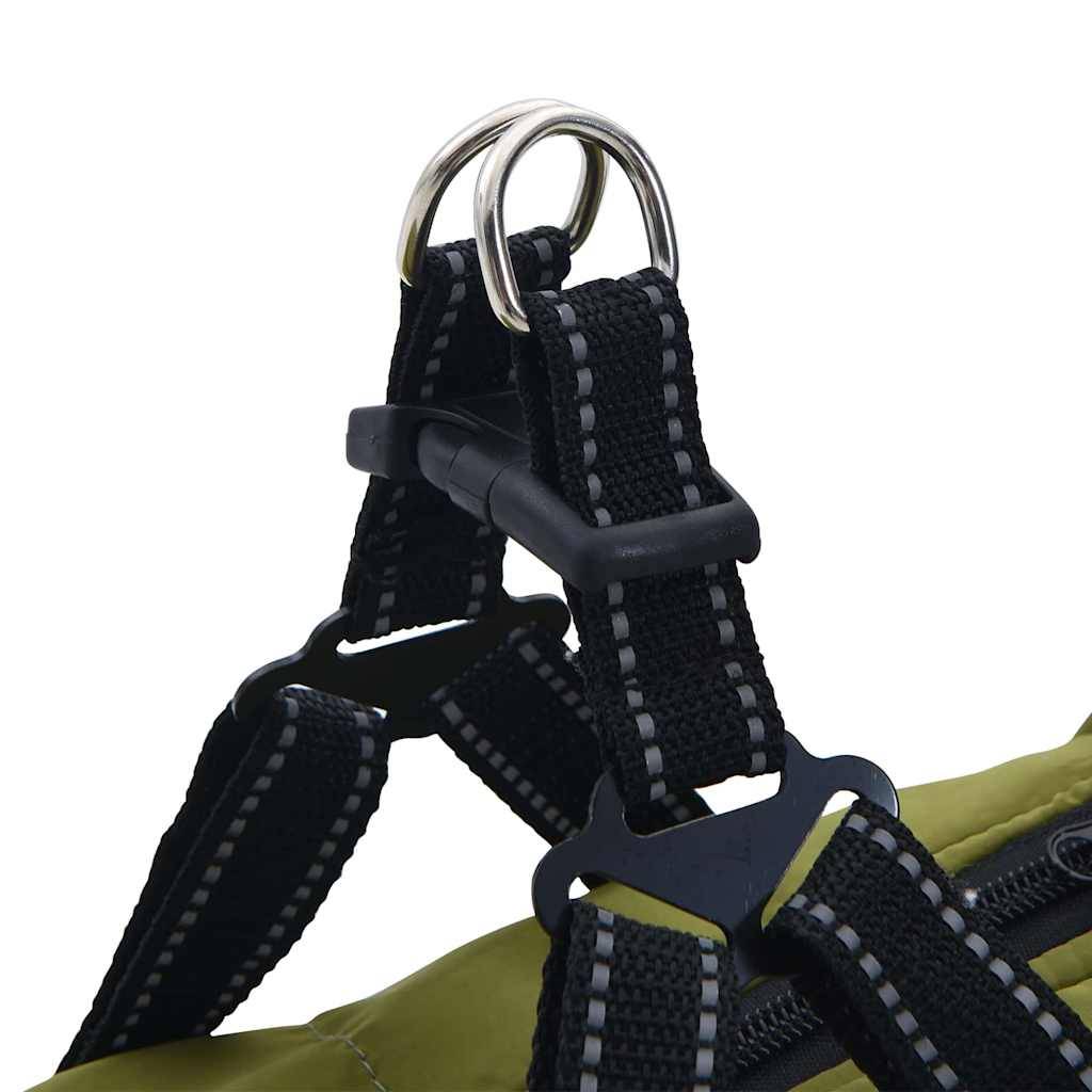Veste Chien Extérieur Chaude Harnais Intégré Hiver XL Vert Armée - ComfortXL Outdoor Living - Image 8