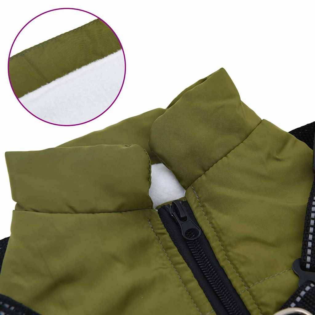 Veste Chien Extérieur Chaude Harnais Intégré Hiver XL Vert Armée - ComfortXL Outdoor Living - Image 7