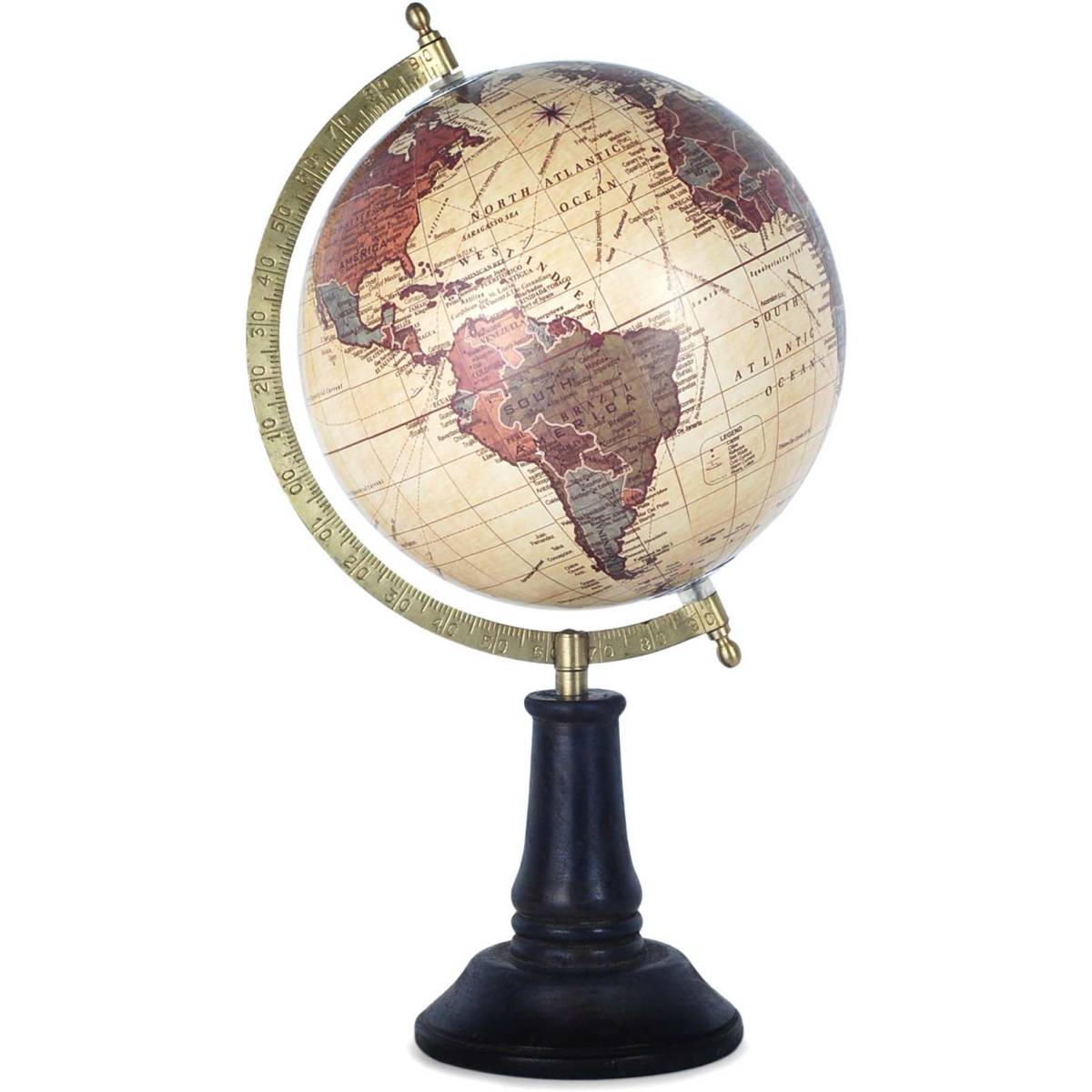 Origen - Globe terrestre vintage en métal Malraux