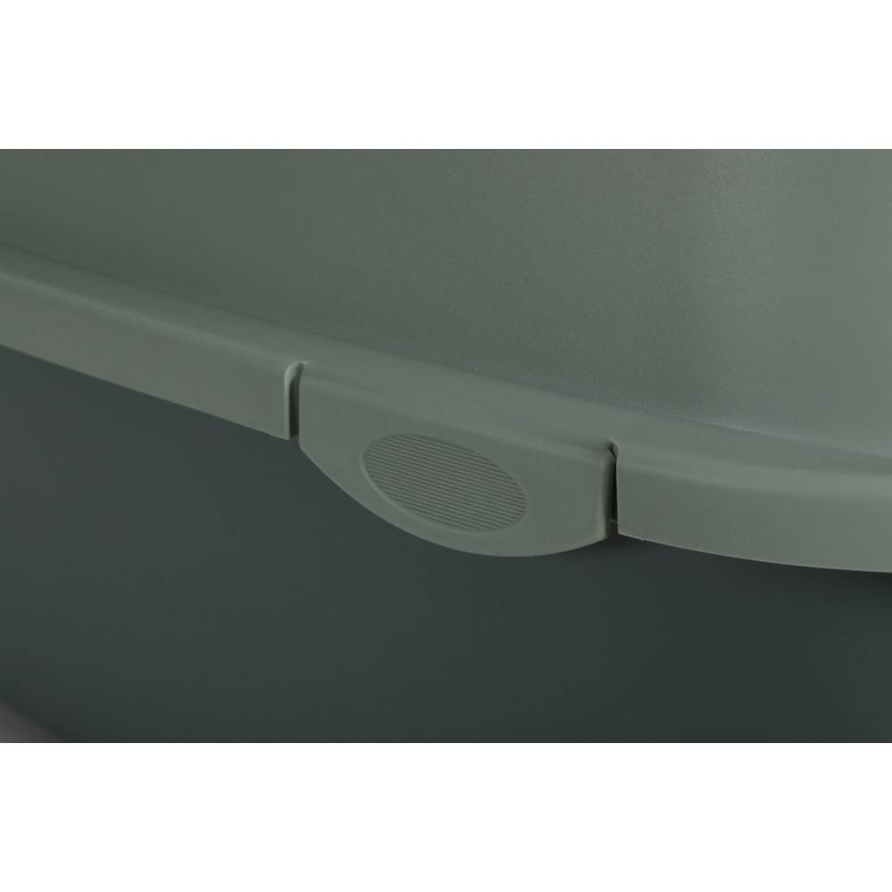 Stefanplast - Maison de toilette Cathy filtre en plastique recyclé vert 38.5 x 56 x 40 cm pour chat. - Image 7