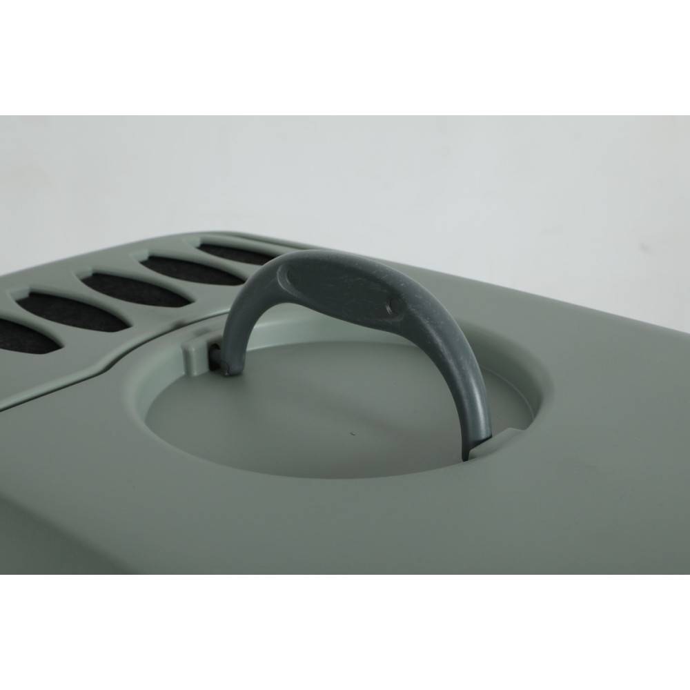 Stefanplast - Maison de toilette Cathy filtre en plastique recyclé vert 38.5 x 56 x 40 cm pour chat. - Image 8
