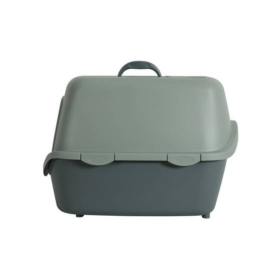 Stefanplast - Maison de toilette Cathy filtre en plastique recyclé vert 38.5 x 56 x 40 cm pour chat. - Image 3