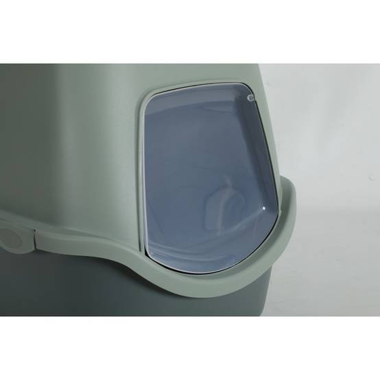 Stefanplast - Maison de toilette Cathy filtre en plastique recyclé vert 38.5 x 56 x 40 cm pour chat. - Image 6