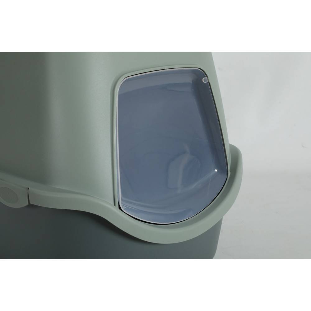 Stefanplast - Maison de toilette Cathy filtre en plastique recyclé vert 38.5 x 56 x 40 cm pour chat. - Image 6