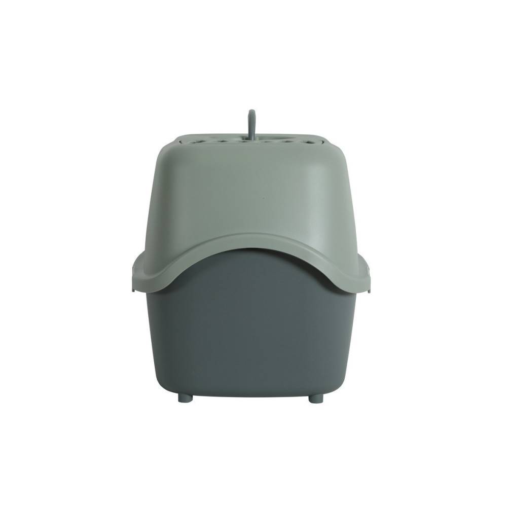 Stefanplast - Maison de toilette Cathy filtre en plastique recyclé vert 38.5 x 56 x 40 cm pour chat. - Image 4