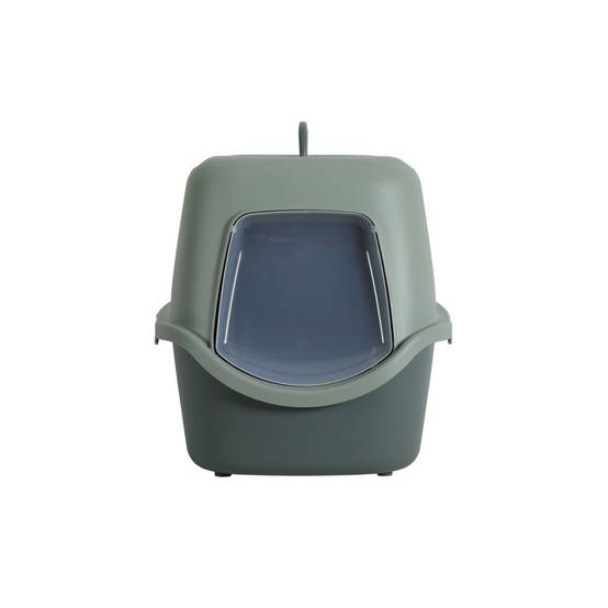 Stefanplast - Maison de toilette Cathy filtre en plastique recyclé vert 38.5 x 56 x 40 cm pour chat. - Image 2
