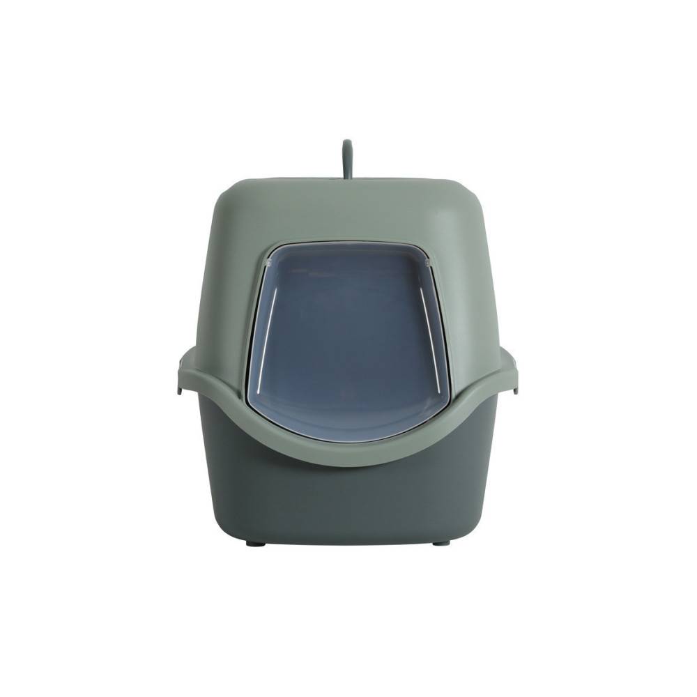 Stefanplast - Maison de toilette Cathy filtre en plastique recyclé vert 38.5 x 56 x 40 cm pour chat. - Image 2