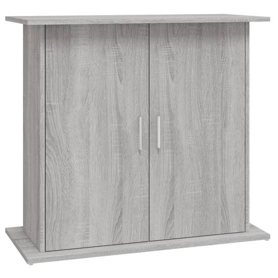 Meuble pour Aquarium Bois d'Ingénierie avec Portes de Rangement 81x36x73 cm Gris Sonoma - ComfortXL Outdoor Living - Image 2