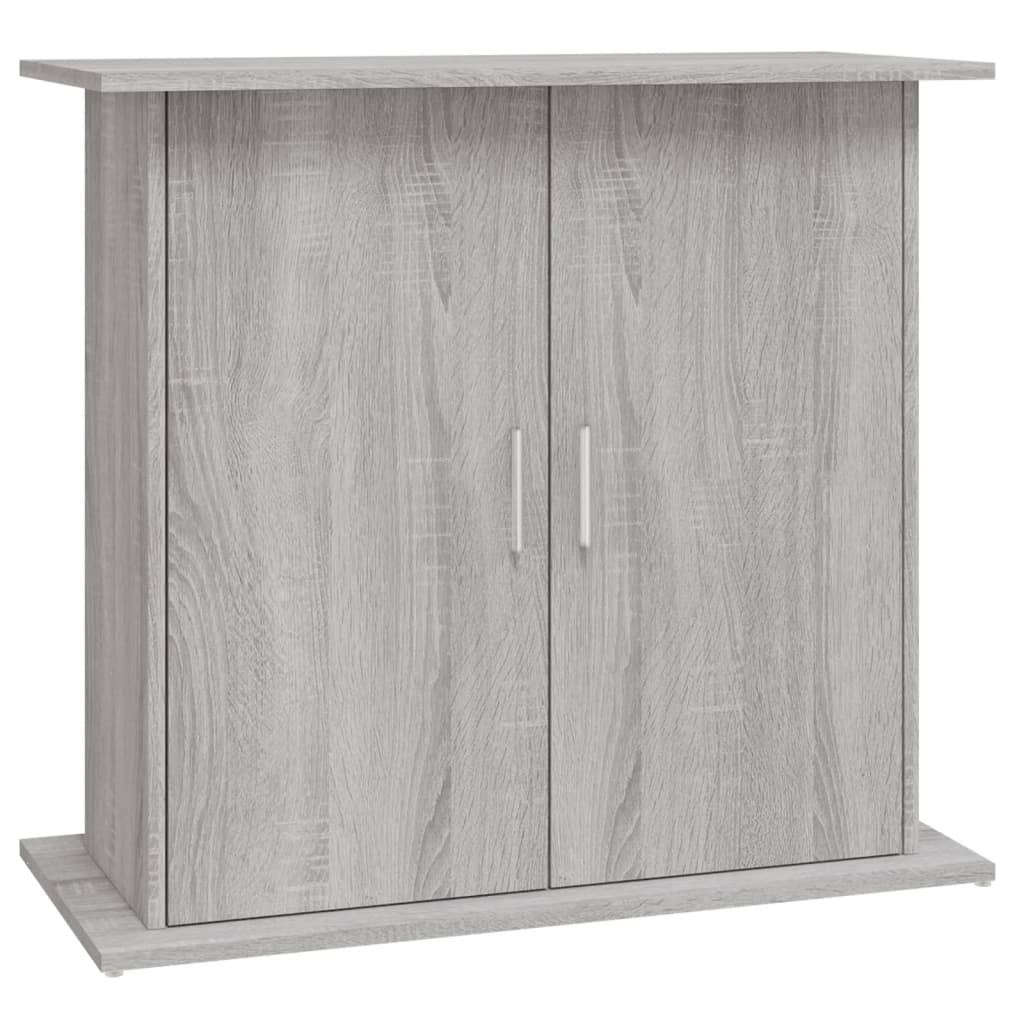 Meuble pour Aquarium Bois d'Ingénierie avec Portes de Rangement 81x36x73 cm Gris Sonoma - ComfortXL Outdoor Living - Image 2