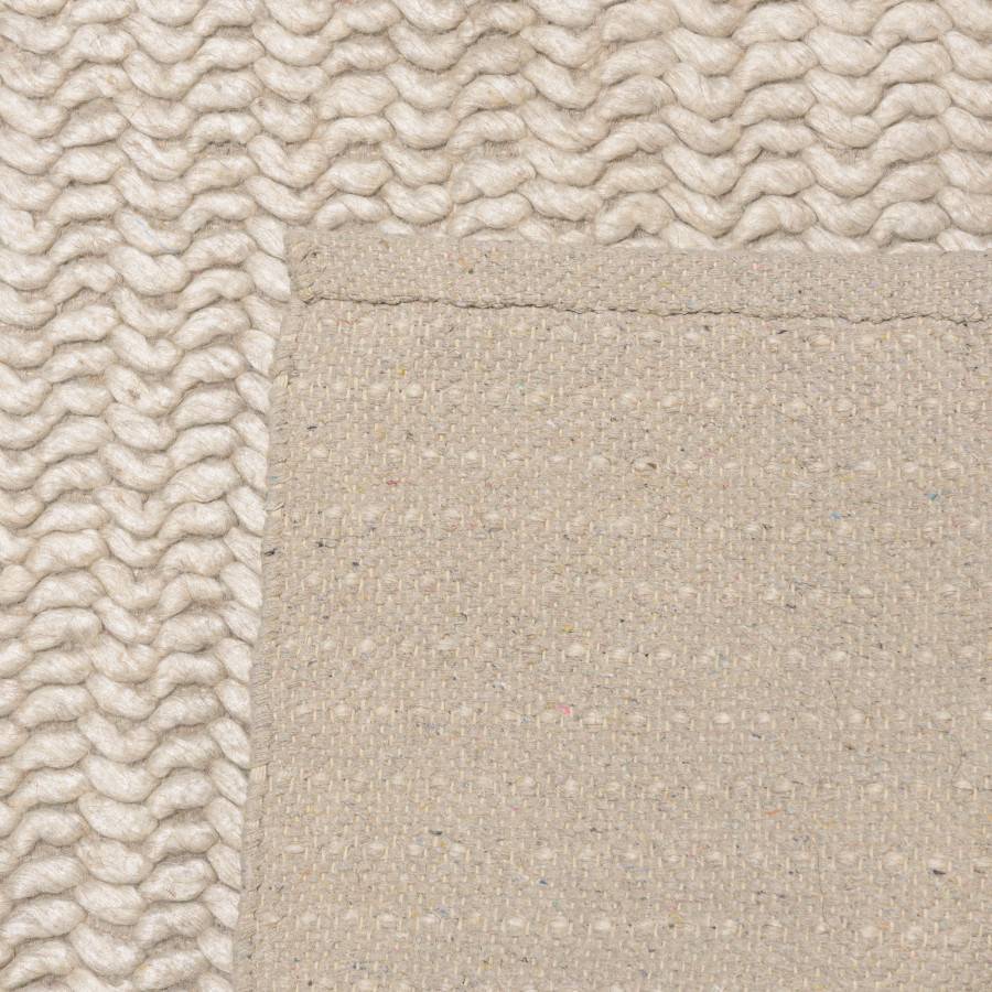 Macabane - QUENTIN - Tapis rectangulaire 200x290cm en laine tissée couleur beige - Imagen 8
