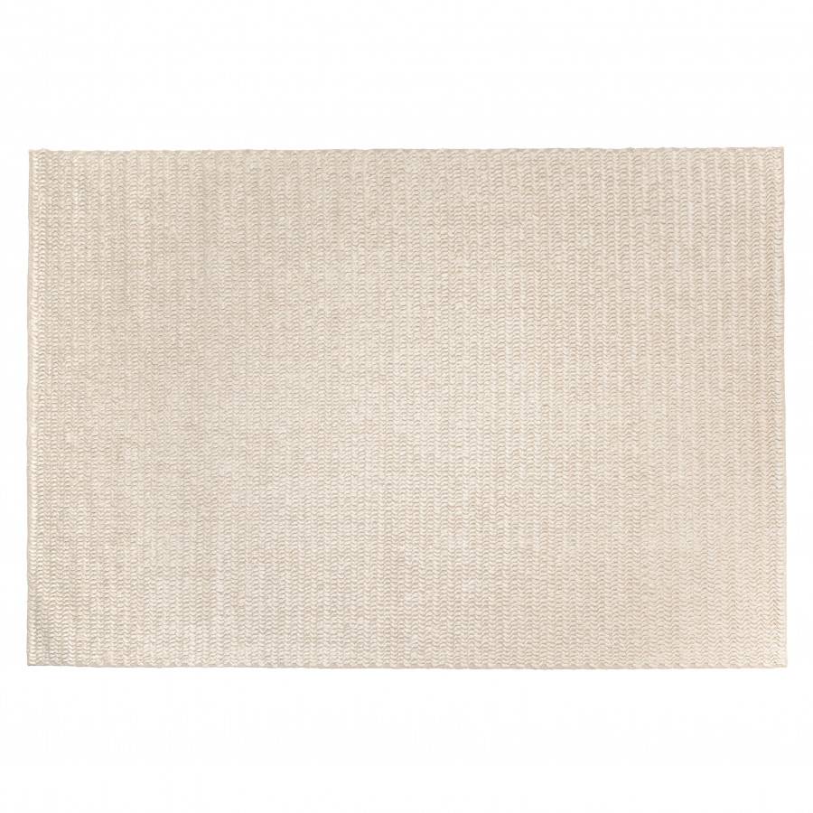 Macabane - QUENTIN - Tapis rectangulaire 200x290cm en laine tissée couleur beige - Imagen 1