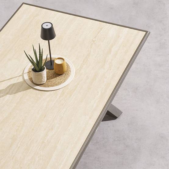Hesperide - Table de jardin "Axiome" praline & marron 8 places en aluminium Hespéride - Image 6