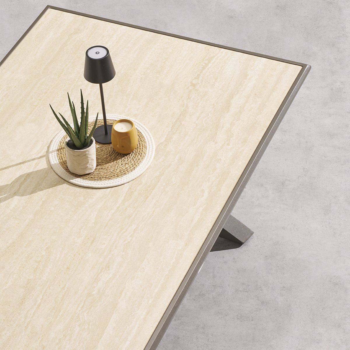 Hesperide - Table de jardin "Axiome" praline & marron 8 places en aluminium  Hespéride - Image 8