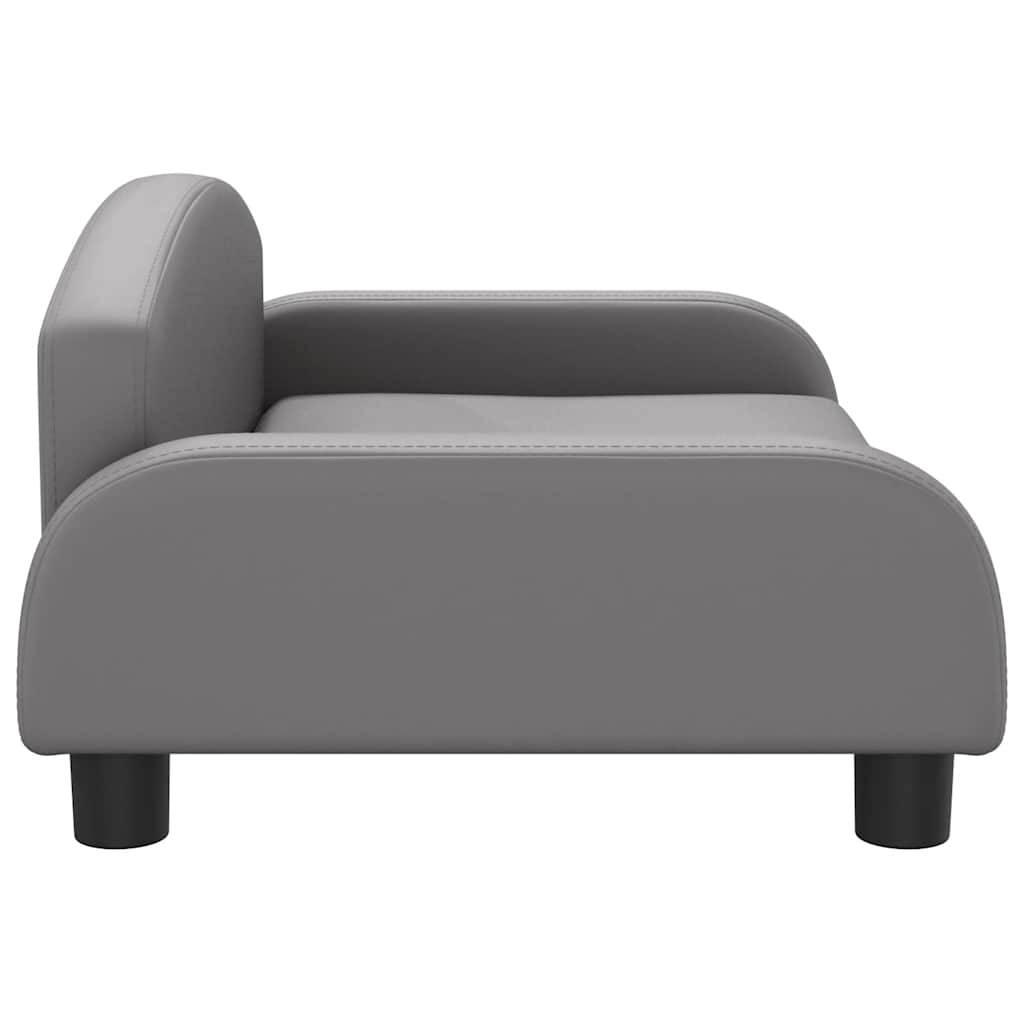 Canapé pour chien similicuir gris 70 x 45 x 30 cm - PANGIVO - Image 4