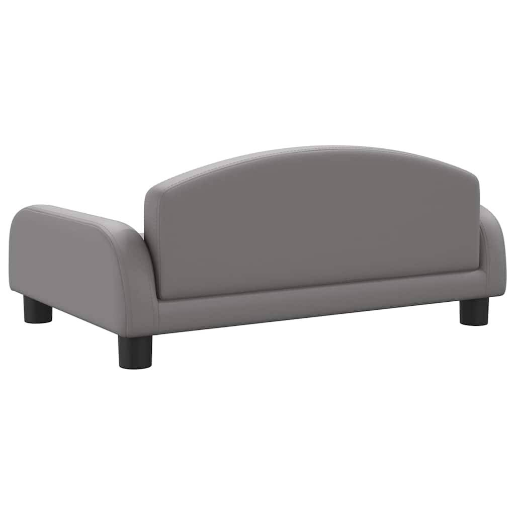 Canapé pour chien similicuir gris 70 x 45 x 30 cm - PANGIVO - Image 5