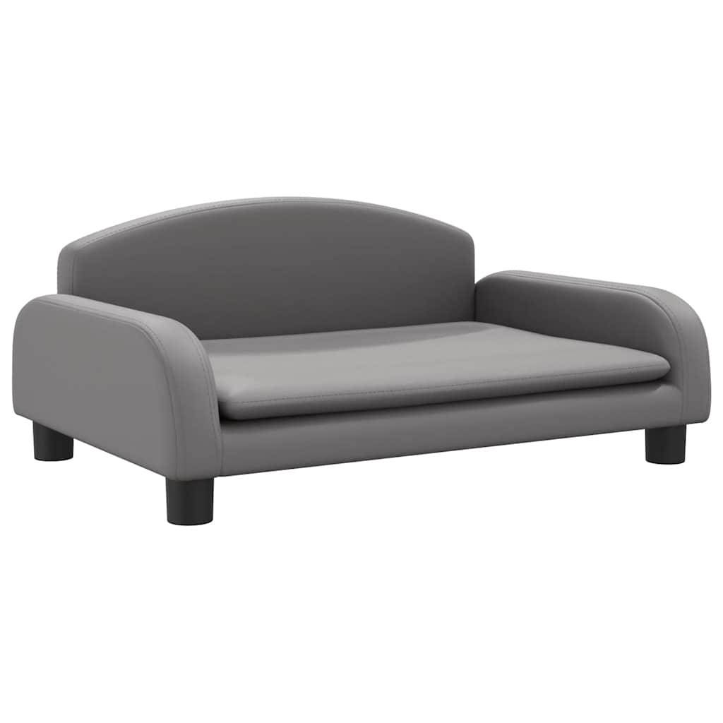 Canapé pour chien similicuir gris 70 x 45 x 30 cm - PANGIVO - Image 2
