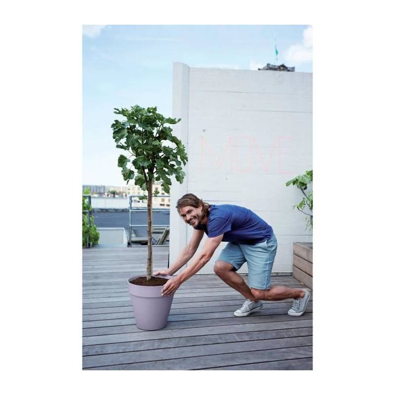 Elho - Pot De Fleur - Elho - Loft Urban Rond - Roues 40 - Violet - L 39 X B 38.5 X H 35 Cm - Extérieur - 100% Recyclé - Image 5