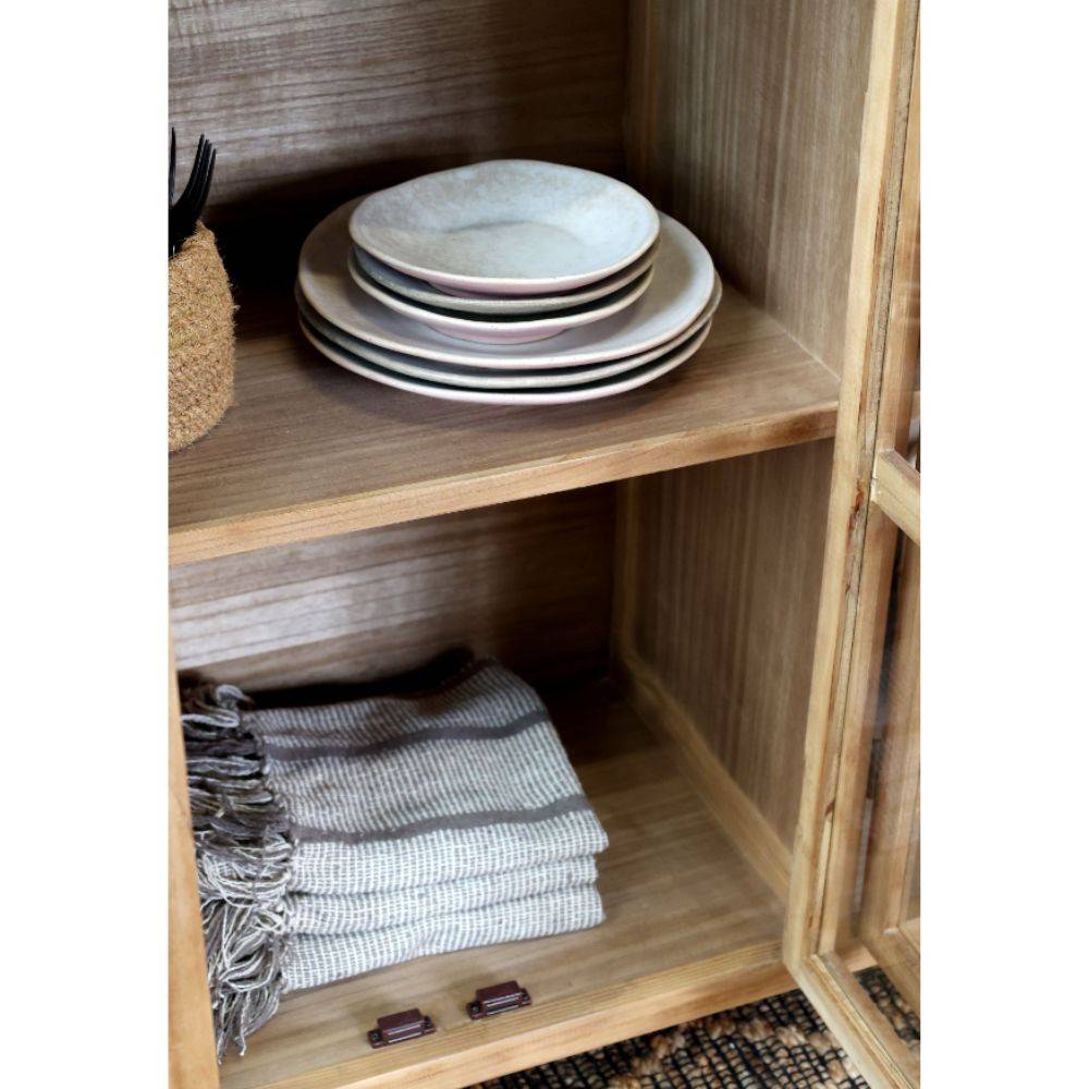 Chemin De Campagne - Armoire vitrine en bois de pin marron en verre 177 x 40 x 103 cm Chemin de campagne - Imagen 6