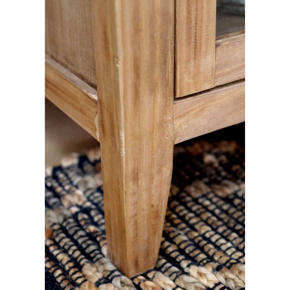 Chemin De Campagne - Armoire vitrine en bois de pin marron en verre 177 x 40 x 103 cm Chemin de campagne - Imagen 5