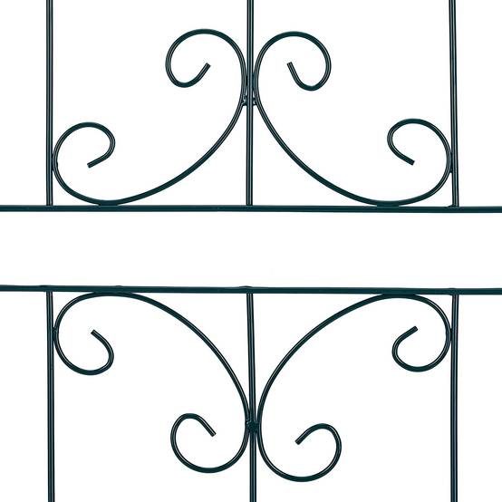 Helloshop26 - Treillis clôture plante grimpante arche jardin fer set de 2 vert - Imagen 4