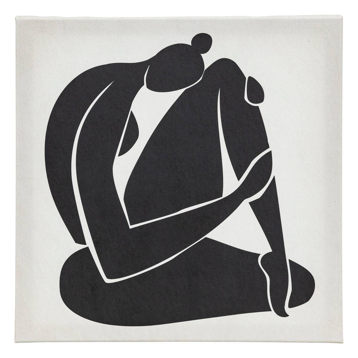 Lot de 5 Toiles imprimées nuance Noir et Blanc - Image 2