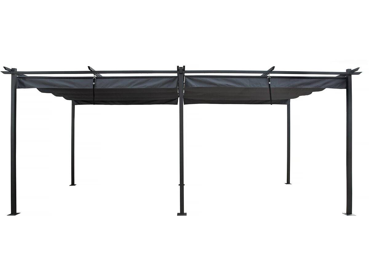 Pergola En Métal Avec Toit Rétractable - 3 X 6 M - Anthracite -habitat Et Jardin - Image 1