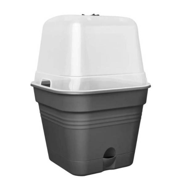 Elho - Elho Green Basics Maceta De Cultivo Cuadrada Allin1 30 - Negro - ø 30 X H 25 Cm - Cultivo Y Cosecha - 100% Reciclado - Imagen 2