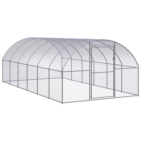 Poulailler extérieur Acier galvanisé Enclos grillagé pour jardin 3x6x2 m – ComfortXL Outdoor Living - Image 1